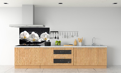 Spatscherm keuken Orchidee