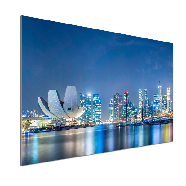 Achterwand keuken Singapore bij nacht