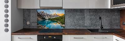 Spatscherm keuken Meer in de bergen