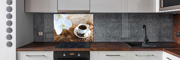 Spatscherm keuken Een kopje koffie