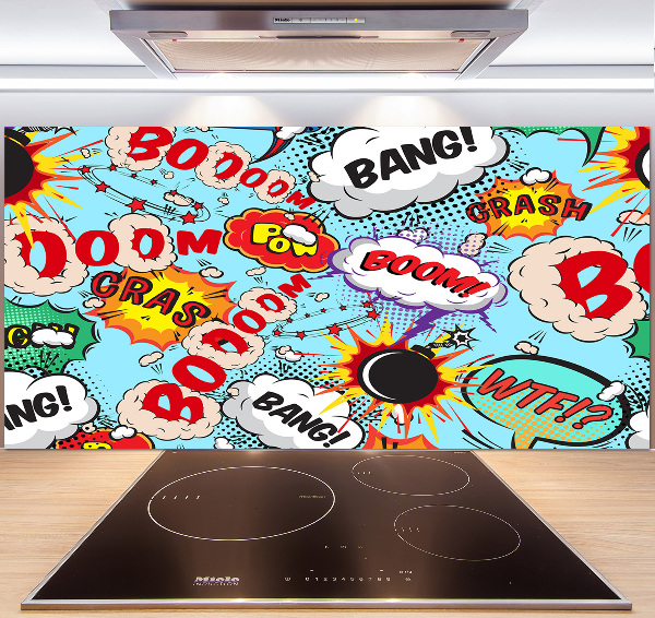 Spatscherm keuken strips