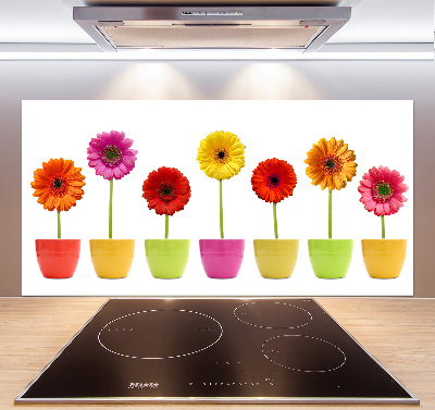 Keuken achterwand Kleurrijke gerbera's