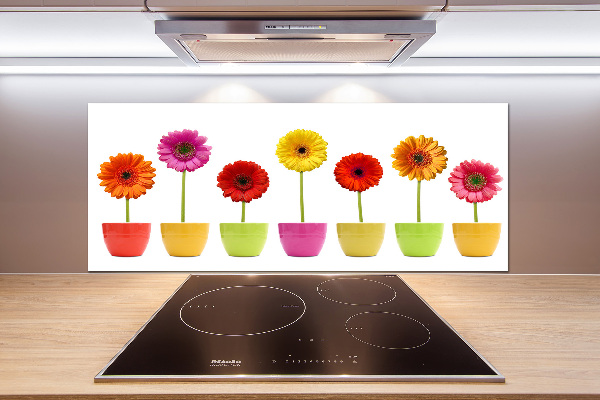 Keuken achterwand Kleurrijke gerbera's