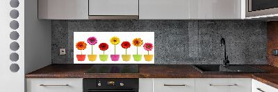Keuken achterwand Kleurrijke gerbera's