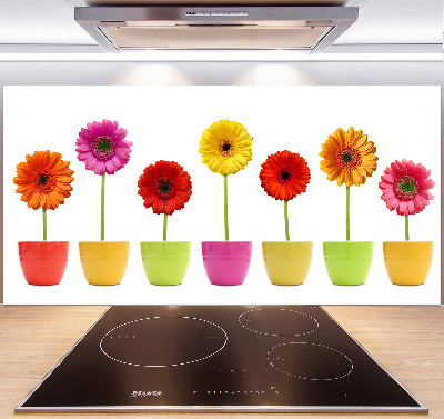 Keuken achterwand Kleurrijke gerbera's