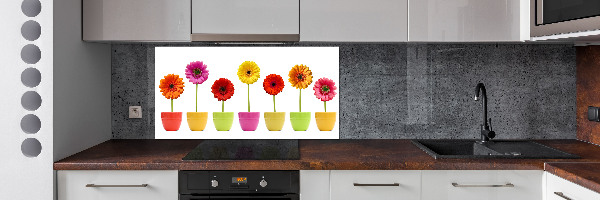 Keuken achterwand Kleurrijke gerbera's