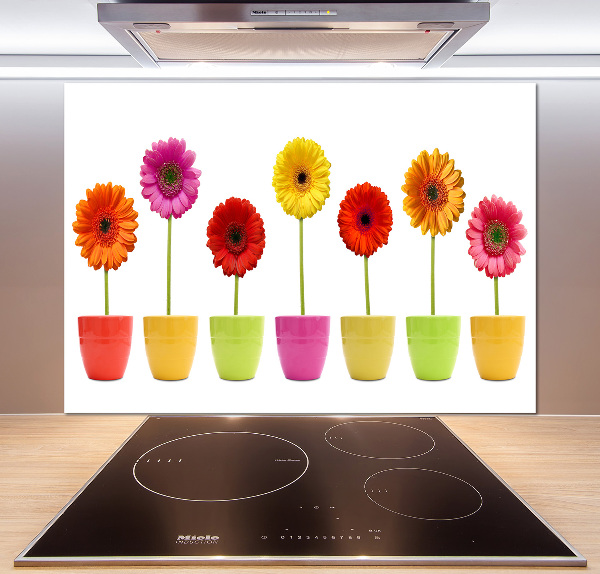 Keuken achterwand Kleurrijke gerbera's