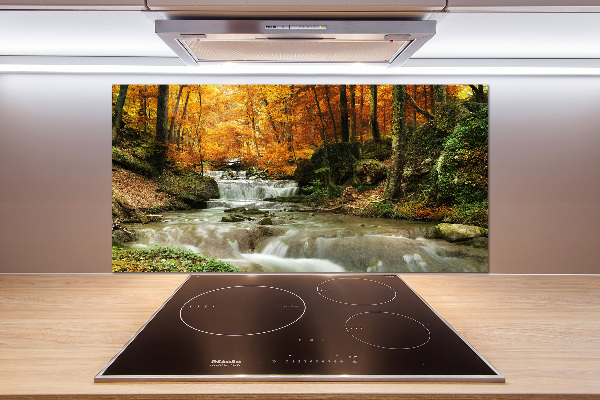 Achterwand keuken Waterval in het bos
