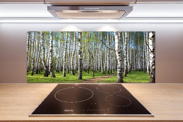 Keuken achterwand Berkenbos