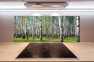 Keuken achterwand Berkenbos
