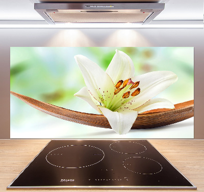 Glazen achterwand keuken Lelie