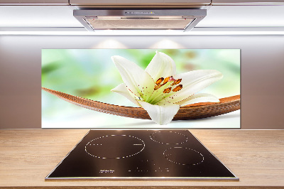 Glazen achterwand keuken Lelie