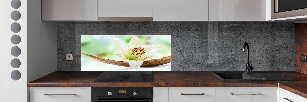 Glazen achterwand keuken Lelie