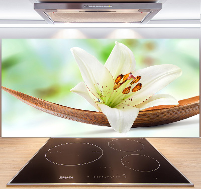 Glazen achterwand keuken Lelie