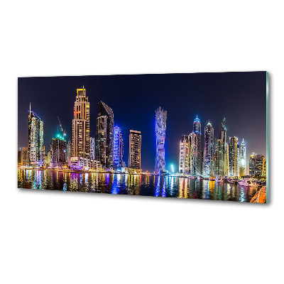 Spatplaat keuken Dubai 's nachts