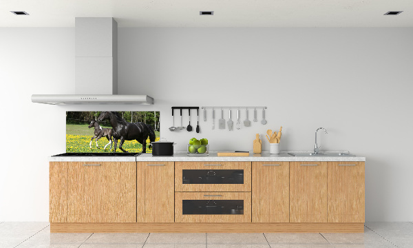 Achterwand keuken Merrie met veulen