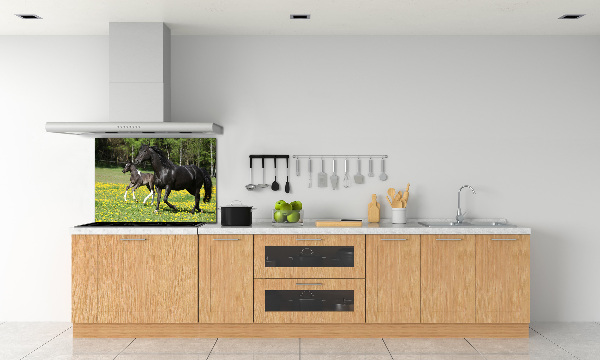 Achterwand keuken Merrie met veulen