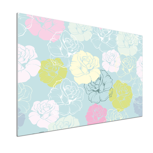 Spatplaat keuken Rozen