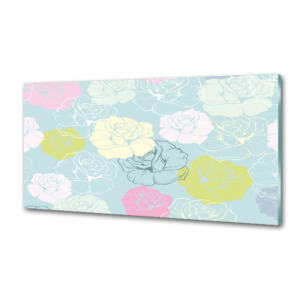 Spatplaat keuken Rozen