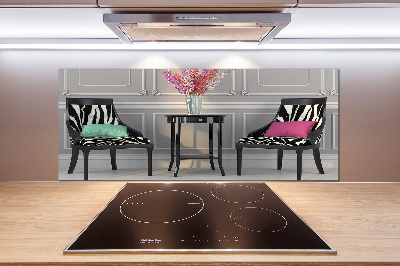 Spatscherm keuken Twee stoelen