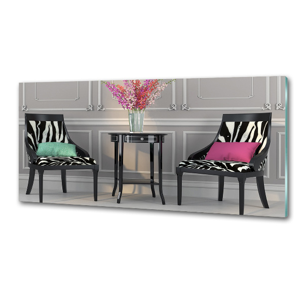 Spatscherm keuken Twee stoelen