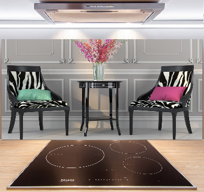 Spatscherm keuken Twee stoelen