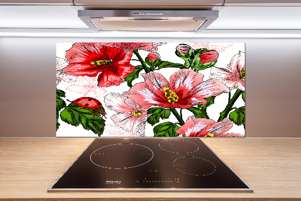 Keuken achterwand Hibiscus