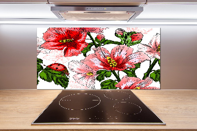 Keuken achterwand Hibiscus