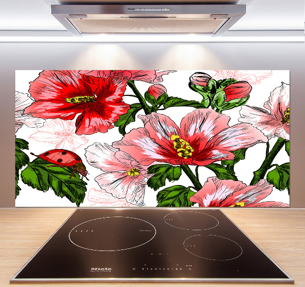 Keuken achterwand Hibiscus