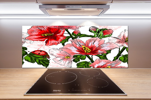 Keuken achterwand Hibiscus