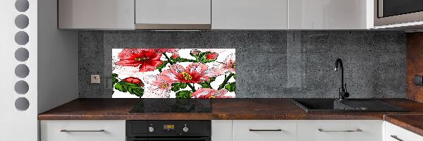 Keuken achterwand Hibiscus