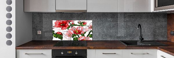 Keuken achterwand Hibiscus