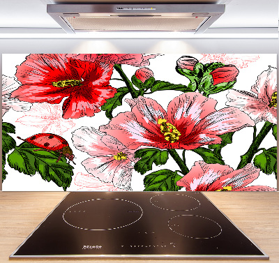 Keuken achterwand Hibiscus