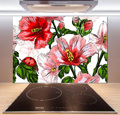 Keuken achterwand Hibiscus