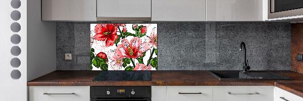 Keuken achterwand Hibiscus