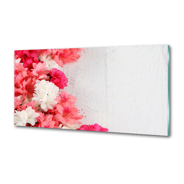 Glazen achterwand keuken Bloemen