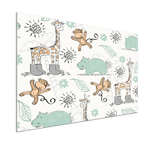 Glazen achterwand keuken Dieren