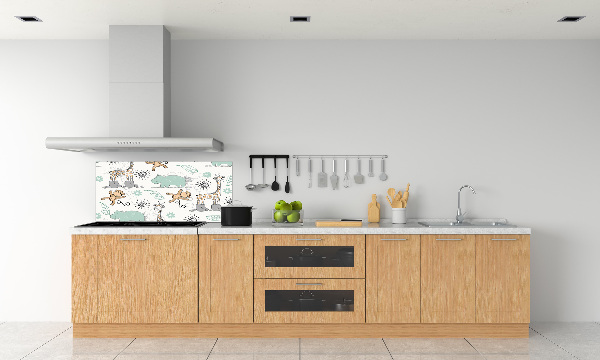 Glazen achterwand keuken Dieren