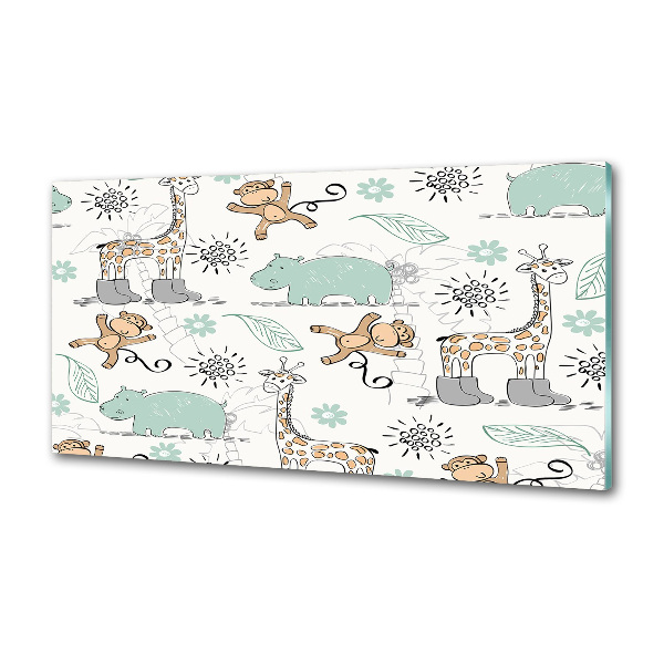 Glazen achterwand keuken Dieren