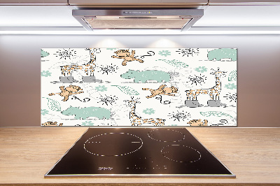 Glazen achterwand keuken Dieren