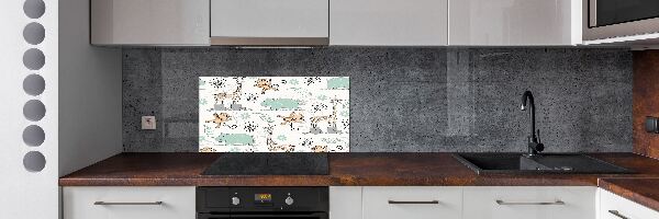 Glazen achterwand keuken Dieren
