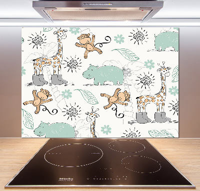 Glazen achterwand keuken Dieren