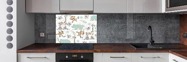 Glazen achterwand keuken Dieren