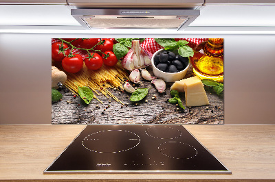 Spatscherm keuken Italiaans eten