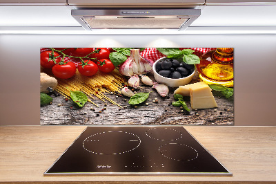 Spatscherm keuken Italiaans eten