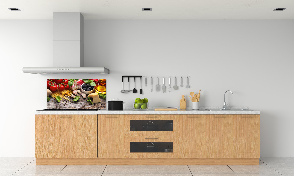 Spatscherm keuken Italiaans eten