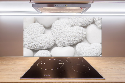 Spatplaat keuken Witte hartachtergrond