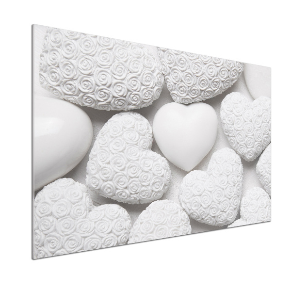 Spatplaat keuken Witte hartachtergrond