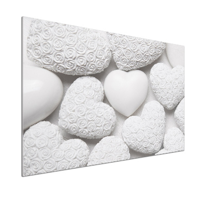 Spatplaat keuken Witte hartachtergrond