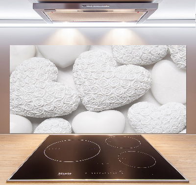 Spatplaat keuken Witte hartachtergrond